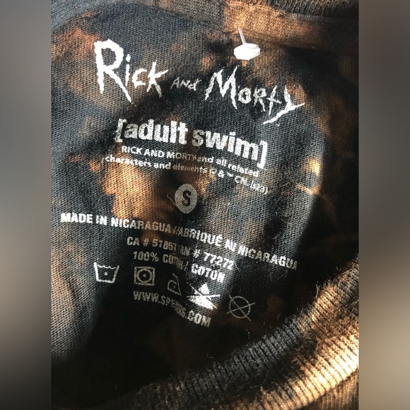 NWOT Rick and Morty Space Ship Tee Acid Washed One of a Kind - Size S - Picture 4 of 4
